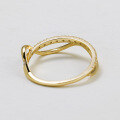 wholesale S925 Silver Plated 14K Gold White Zirconium Ring for Daily Wear, Niche and Light Luxury Style-0-3