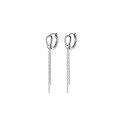 wholesale S925 Sterling Silver Knot Openwork Long Tassel Ear Clasp Minimalist Style Light Luxury Earrings M00161-0-4