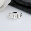 wholesale S925 sterling silver minimalist irregular geometric ring, ins, Korean and Japanese style, versatile elegant index finger ring-0-2