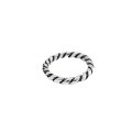 wholesale S925 Sterling Silver Retro Distressed Circle Twist Women's Ring Versatile Silver Jewelry-0-4