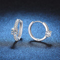 S925 Sterling Silver French-Style 05ct Moissanite Stud Earrings for Women-0-1