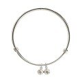 wholesale 999 Silver Coiled Tail Smooth Bangle with Bell, Women's Fortune Halo Minimalist Luxury Bracelet, Versatile Hand Accessory-0-4