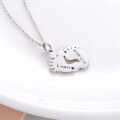 wholesale Sterling Silver Custom European Style Fashion Minimalist Playful Footprint Pendant Name Necklace-0-2