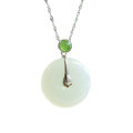 wholesale 925 Sterling Silver New Chinese Style Certificate Natural Hetian Jade Peace Buckle Qipao Hanfu Ancient Wind Accessory Jade Pendant for Women-0-4