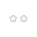 wholesale S925 Sterling Silver Flower Stud Earrings With A Matte Finish, Exuding A Youthful And Summer-inspired Charm, A Unique And Accessory-0-0
