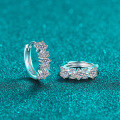 S925 Sterling Silver Geometric Moissanite Stud Earrings for Women-0-0