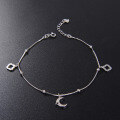 wholesale S925 silver source factory new style zircon minimalist fashion ladies ankle chain jewelry wholesale-0-1