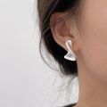 wholesale S925 sterling silver trendy asymmetrical twisted earrings for women, Korean-inspired new small designer ear accessories-0-0