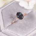 wholesale S925 silver minimalist color-changing stone ring with synthetic alexandrite gemstone for women wholesale-0-0