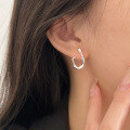wholesale S925 Sterling Silver Geometric Irregular Stud Earrings for Women, Korean Summer New Ins Exquisite and Small Niche Ear Accessories-0-4