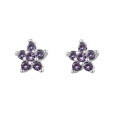wholesale S925 Sterling Silver Plum Blossom Stud Earrings Sweet and Delicate Ins Style Petal Diamond Inlaid Earrings Women Cross-Border Wholesale-0-16