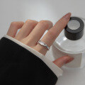 wholesale S925 Sterling Silver Ring with Tin Foil Irregular Wrinkle Texture, Concave-Convex Brushed Openable Ring J9705-0-0
