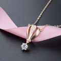 wholesale S925 Silver Plated Korean Style Diamond Zircon Necklace for Women, Fashionable and Creative Collarbone Chain Accessory Wholesale-0-3