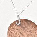 Sterling Silver Minimalist Geometric Constellation Pendant Necklace with Moissanite-0-2