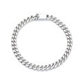wholesale S925 Sterling Silver Classic Miami Cuban Chain Bracelet Cross-border Fashion Unisex Hand Jewelry for Men and Women-0-4