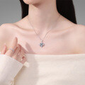 Sterling Silver D Color Moissanite 1 Carat Star Necklace Pendant-0-2