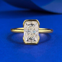 wholesale 925 Sterling Silver Zhuzhifan Jewelry New 6*9mm Radiant Cut White Diamond Everyday Luxury Small Sugar Cube Ring for Women Fashion-R1116 Gold Ring Size 6