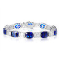 wholesale Metal material in the front, the Mu Jing Jewelry live bestseller Royal Blue full diamond bracelet 8*10 for women, a stylish and elegant luxury style-0-5