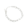 wholesale S925 Sterling Silver Korean Version Ins Indie Design Minimalist Style Personalized Simple Chain Textured Bracelet for Women-0-4