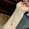 S925 Silver Full-Drill Eyelet Bracelet, Women's Fashion Minimalist Gift-0-1