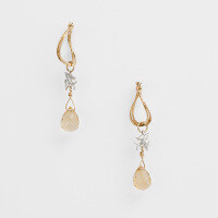 wholesale S925 Sterling Silver Gold Plated Two-Tone Dunli Jewelry Swallow Desert Citrine Earrings, Spring New Arrival, Versatile Fashion Earrings-Same line earrings 925 silver