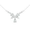 Sterling Silver Moissanite Fashion Pendant Necklace for Women-0-3