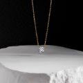 wholesale 18K Gold Pave-Set Melee Diamond Necklace, Clavicle Chain with Lab-Grown Diamonds-0-3