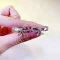 wholesale S925 Silver Bow Earrings New, Simple and Small French Minimalist Design, Niche Style Elegant Women's-0-3