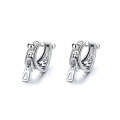 wholesale S925 Sterling Silver Creative Zipper Design Ear Clasp, Fashionable and Trendy Vintage Rayli Street Style Magazine Photo Shoot Earrings-0-4
