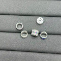 wholesale S925 Sterling Silver Blue Zircon Running Ring Spacer Beads Handmade DIY Crystal Beaded Jewelry Accessories-0-3