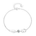 wholesale S925 Cross-Border Wholesale Moissanite Cat and Fish Bracelet, Personalized Fashion Accessory, Minimalist Versatile Bracelet for Women-0-6