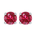 wholesale 925 Sterling Silver 7mm Zircon Earrings Round Wholesale High-Quality Women's Four-Prong 1 Carat Stud Earrings-0-11