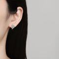 925 Silver Princess Cut 1ct Moissanite Stud Earrings-0-2