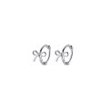 wholesale Sterling Silver Summer Minimalist Bow Ear Studs Short Korean Style Line Small Fresh Earrings M00183-0-4