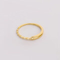 wholesale 10K Gold Minimalist Simple Ring for Everyday Wear, Small Batch Design with Hand-Hammered Texture and Thin Band-0-1