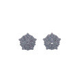 wholesale S925 sterling silver minimalist and elegant snowflake crystal diamond stud earrings, sweet and unique small trendy birthday gift-0-4