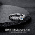 925 Sterling Silver Moissanite Ring Japanese High-Value Design-0-2