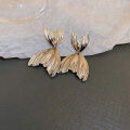 wholesale 925 Silver Trendy Minimalist Mermaid Tail Earrings for Women, Ins Designed Stud Earrings with Simple Elegance-0-1