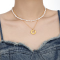 wholesale S925 Sterling Silver 563 Round Hollow-Out Diamond Inlay Necklace for Women, Minimalist Style, Small and Unique, Ins-Inspired, Elegant and Luxurious Collarbone Chain-0-6