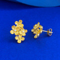 wholesale S925 Silver New Floral Oriental Luxury Glamorous Atmosphere Earrings Live Hot Sale-0-1