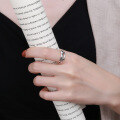 wholesale S925 Sterling Silver Korean Retro Geometric Irregular Fashion Street Style Cross Open Ring-0-3