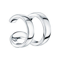wholesale Sterling Silver S925 Geometric Hoop Ear Cuffs Fashion Minimalist Trendy Sweet and Edgy Non-Piercing Clip-On Earrings-Silver 925 silver