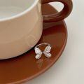 wholesale S925 Sterling Silver Butterfly Adjustable Ring for Women, Ins Trendy Versatile Luxury New Geometric Ring with High-End Feel-0-1