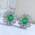wholesale 925 Silver New Jewelry Brazilian Paraiba Earrings for Women High-end Luxury Dazzling Rich Lady Style European and American Fashion Earrings-0-5