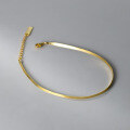 wholesale S925 Silver Nalan Ins Ankle Chain Women's Serpentine Chain Niche Design Ankle Bracelet S4736-0-3