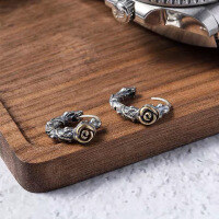 wholesale 925 Silver Thorn Rose Earrings Retro Minimalist Style High-end Elegant Studs Ins Personality Jewelry-xb1242-thorn rose vintage earrings