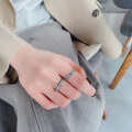 wholesale S925 Sterling Silver Minimalist Luxury Style Zircon Inlaid Ring for Best Friend Gift, Niche Accessories, Korean Version, Aloof Style Women's-0-1
