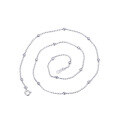wholesale 925 Sterling Silver Ballpoint Pen Necklace for Women, Student Minimalist Chain without Pendant, Small and Simple Silver Chain, Bare Chain Collarbone Necklace-0-7
