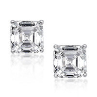 S925 Sterling Silver Square Stud Earrings with Moissanite-Option A [Clearance Sale with Free Shipping]
