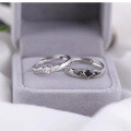 wholesale 925 Silver Tide Xiaobai Angel and Devil Couple Rings, Men and Women's Fashion Trend Niche Personality Adjustable Index Finger Ring-0-2